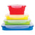 Collapsible Containers Set of 4 Silicone Food Storage Containers BPA Free, Microwave, Dishwasher Safe