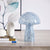 Glass Mushroom Lamp, Blue Tortoise, 12" H, Plug-in