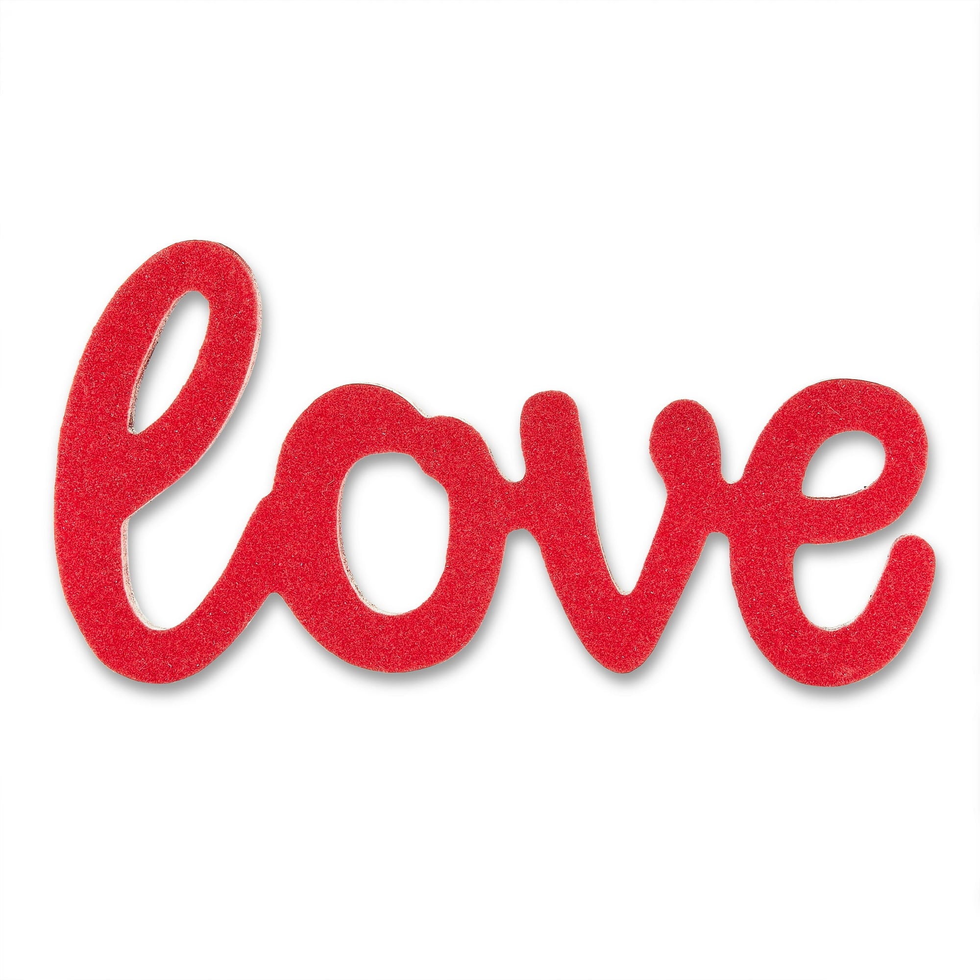 Love Valentine's Day Wood Flocked Cut Out Letter Décor