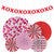 Valentine's Day XOXO Banner and Paper Fan Decor Kit