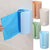 Wall Hanging Nail-Free Plastic Garbage Bag Holder 1 Piece Mounted Trash Bag Storage (Blue)