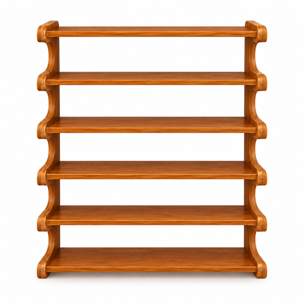 6-Tier Bamboo Shoe Rack – Space-Saving Freestanding Shoe Organizer Shelf with Elegant Arc Design for Closet, Entryway &amp; Home Storage