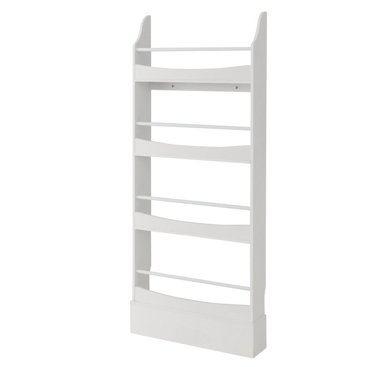 Bookshelf Organizer 4 Tier with Anti Tip Straps