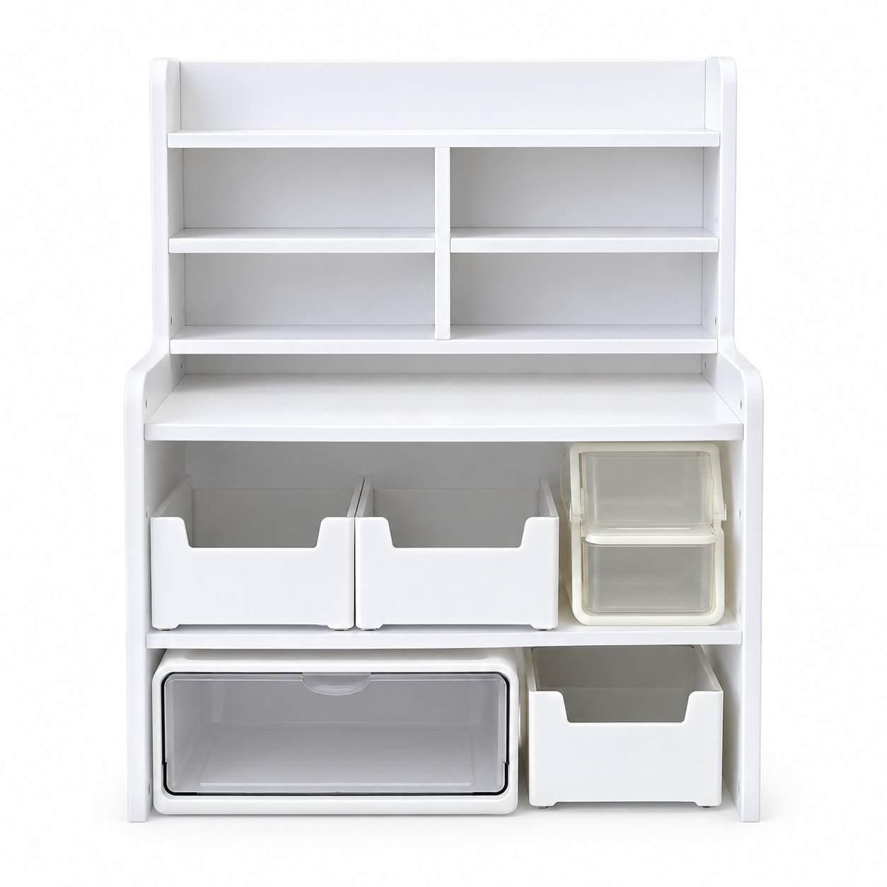 Desktop Storage Organizer with Multiple Compartments – Large-Capacity Desk Caddy for Office Supplies, Cosmetics, Stationery & Home Organization