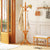 Wooden Standing Coat Rack with 12 Hooks (Natural)