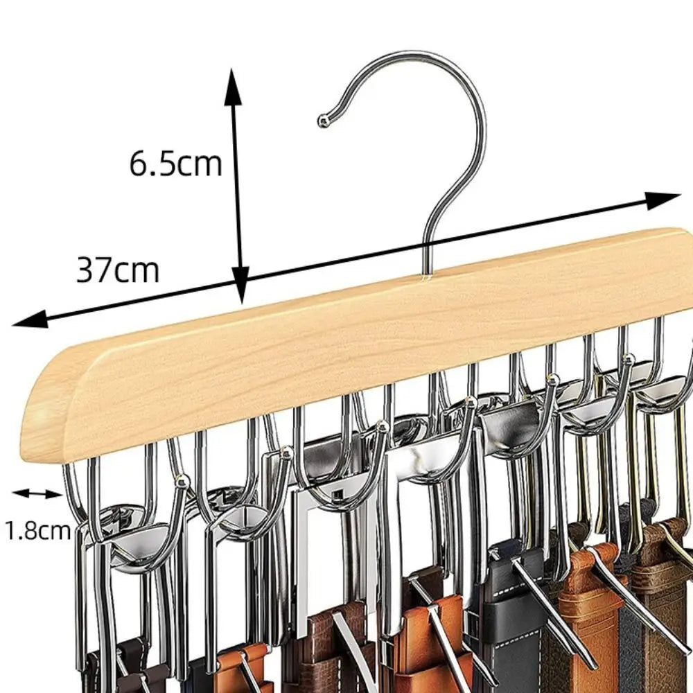 Wooden Belt Rack 1 Piece Wooden Storage for Home