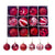 Hanging Pendants for Holiday Hanging Tree Decoration Set for New Year Party (Red)