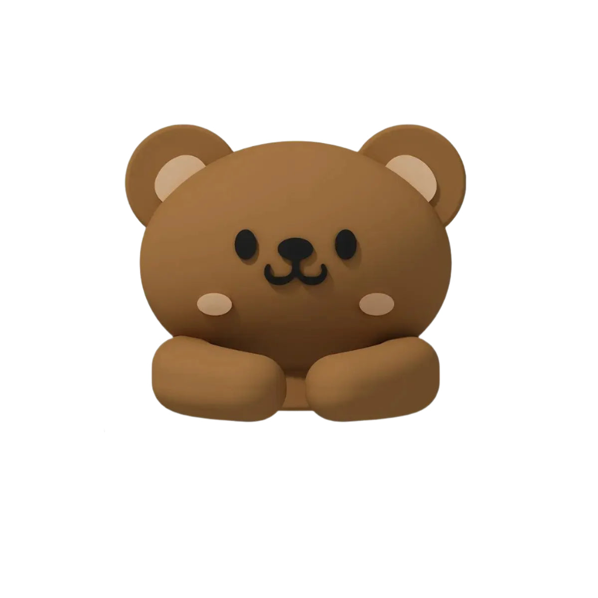 Cute Desktop Cable Organizer 2PCS Holder Winder Clips (Brown Bear)