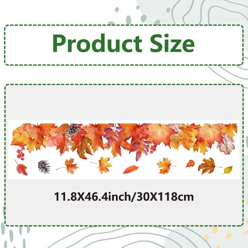 Fall Leaves Window Clings Large Size Wall Decals, 1 Piece