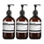 3Pcs Amber Shampoo Bottle with Pump Shower Gel Dispenser