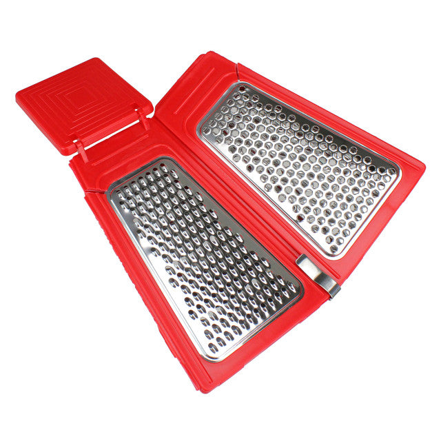 Collapsible Box Grater 8.25&quot; Red Kitchen Tool
