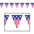 Pack of 12 White Blue Patriotic Pennant Banner 12'