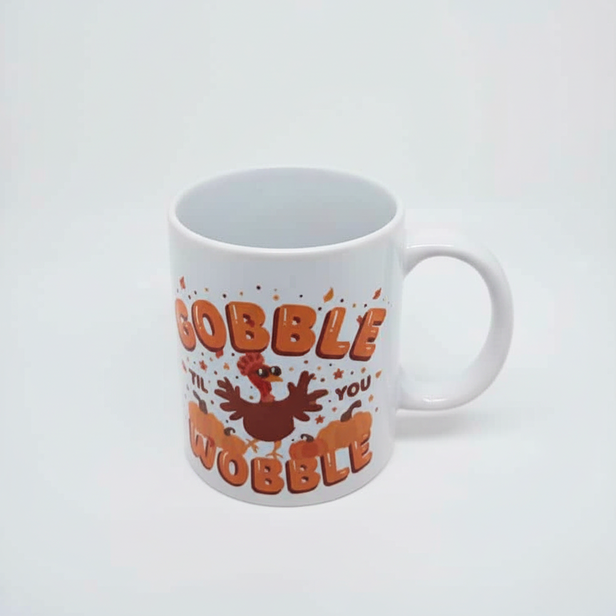 Thanksgiving Gobble Wobble 11 oz Ceramic Mug
