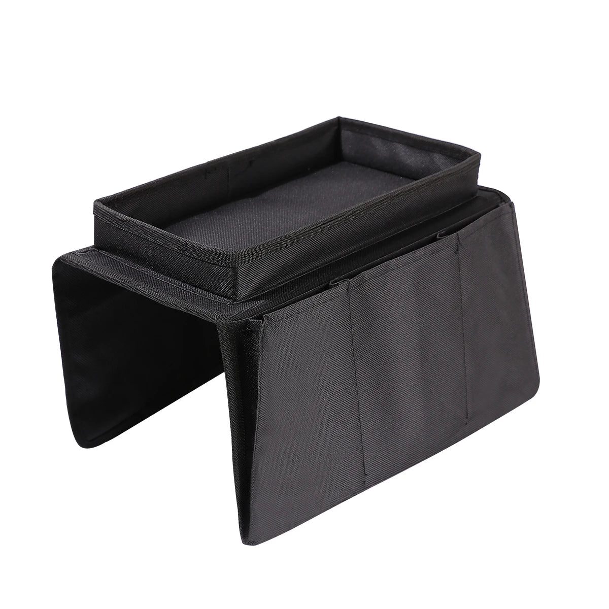 Sofa TV Remote Control Handset Holder Organizer Caddy For Arm Rests (Black)