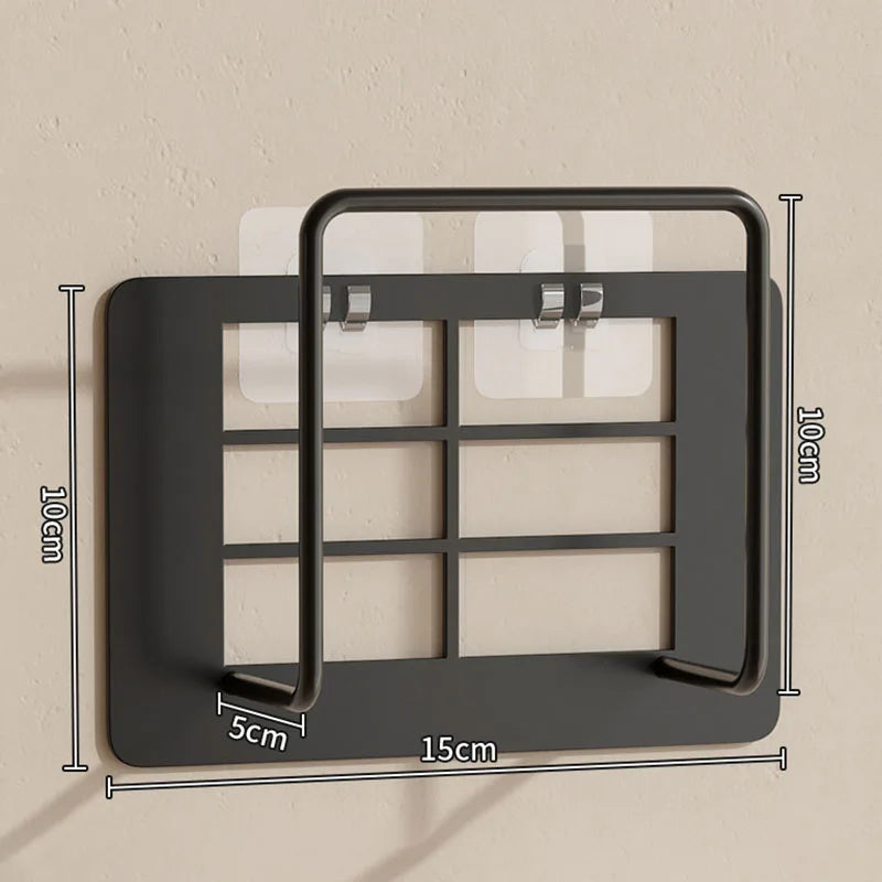 Cable Management Design Wall Mount Router Stand (Black)