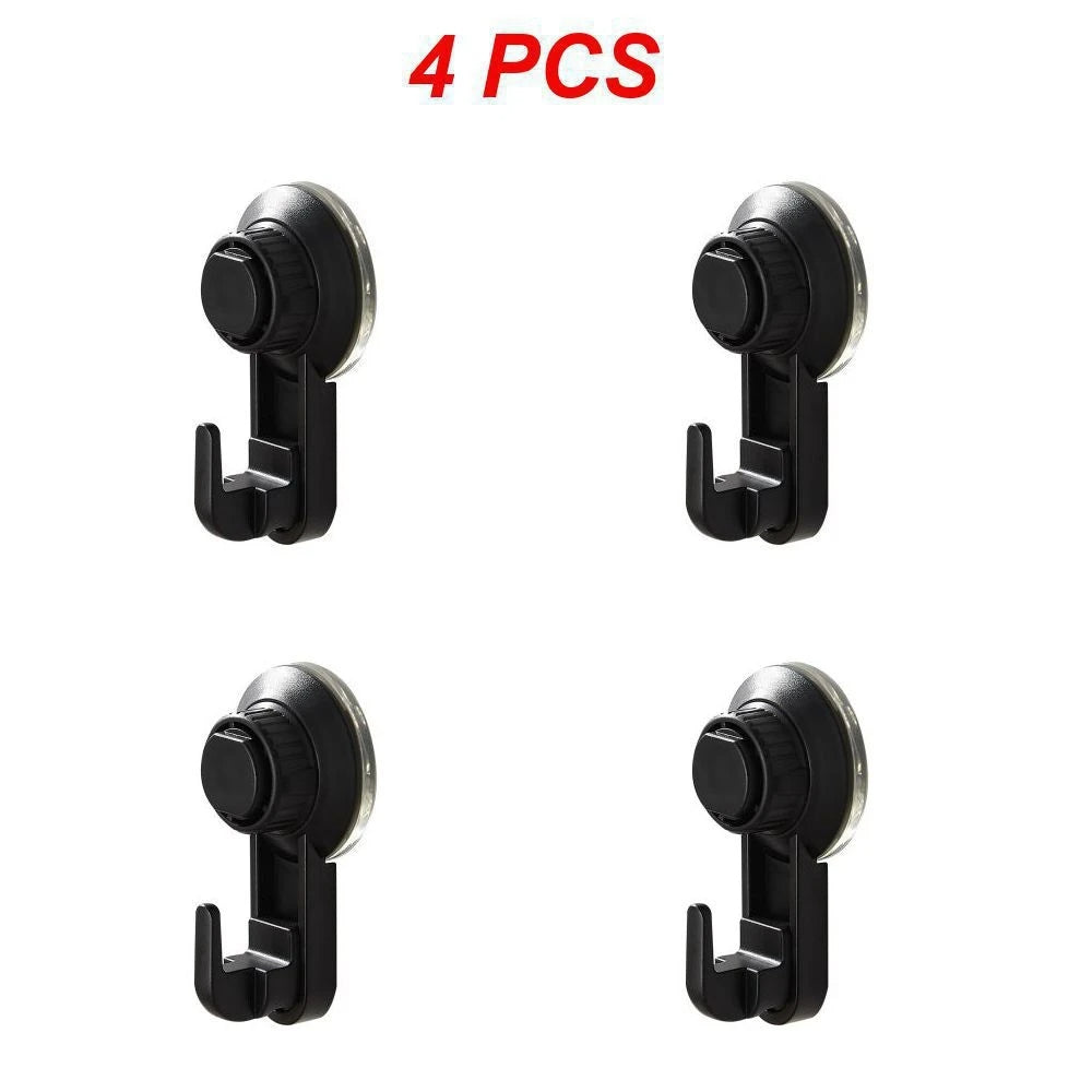 Suction Hooks Punch-Free 4 Pack Heavy Duty Vacuum Hooks for Kitchen & Bath