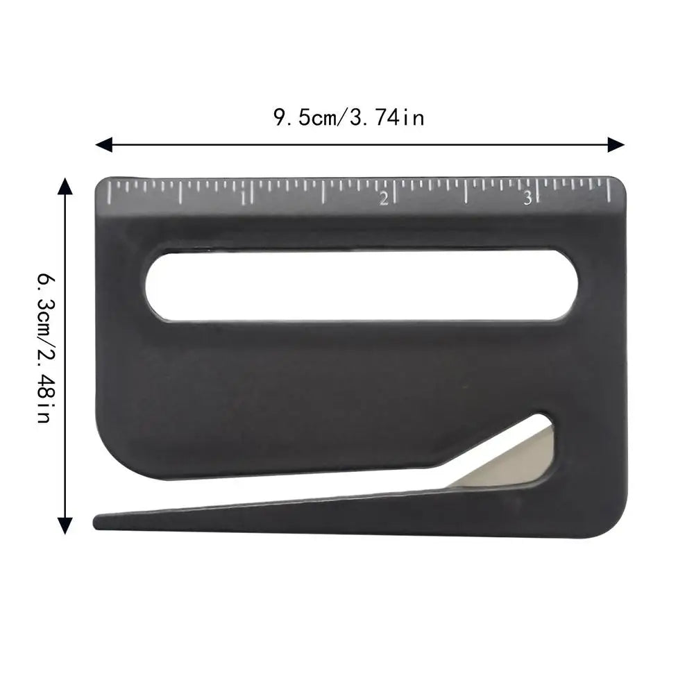 Multifunction Letter Opener with Magnifying Glass Ruler (Black)