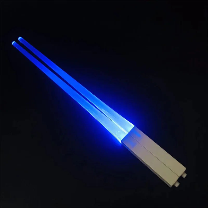 Lightsaber Luminous Chopsticks 1 Pair for Kids and Adults (Blue)