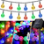 Solar String Lights Outdoor 60 Led 35.6 ft Crystal Globe Lights, Multicolor