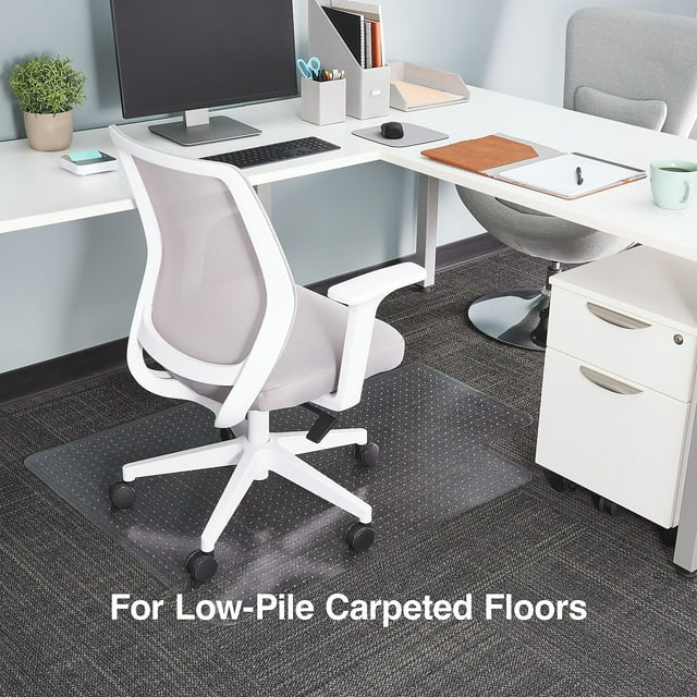 Chair Mat 36" x 48" Low Pile Carpet Chair Mat Lip