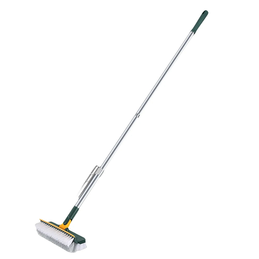 Long Handle Floor Scrubber for Shower Bathroom (Dark Green)