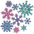 Snowflake Cutouts Multicolored 108 Count Christmas Party Decorations