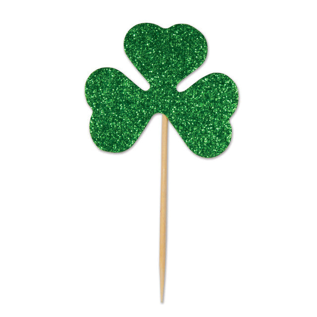 Green St Patricks Shamrock Picks 288 Count