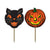 Halloween Picks 6.25" Black, Orange, and Yellow Vintage Assorted