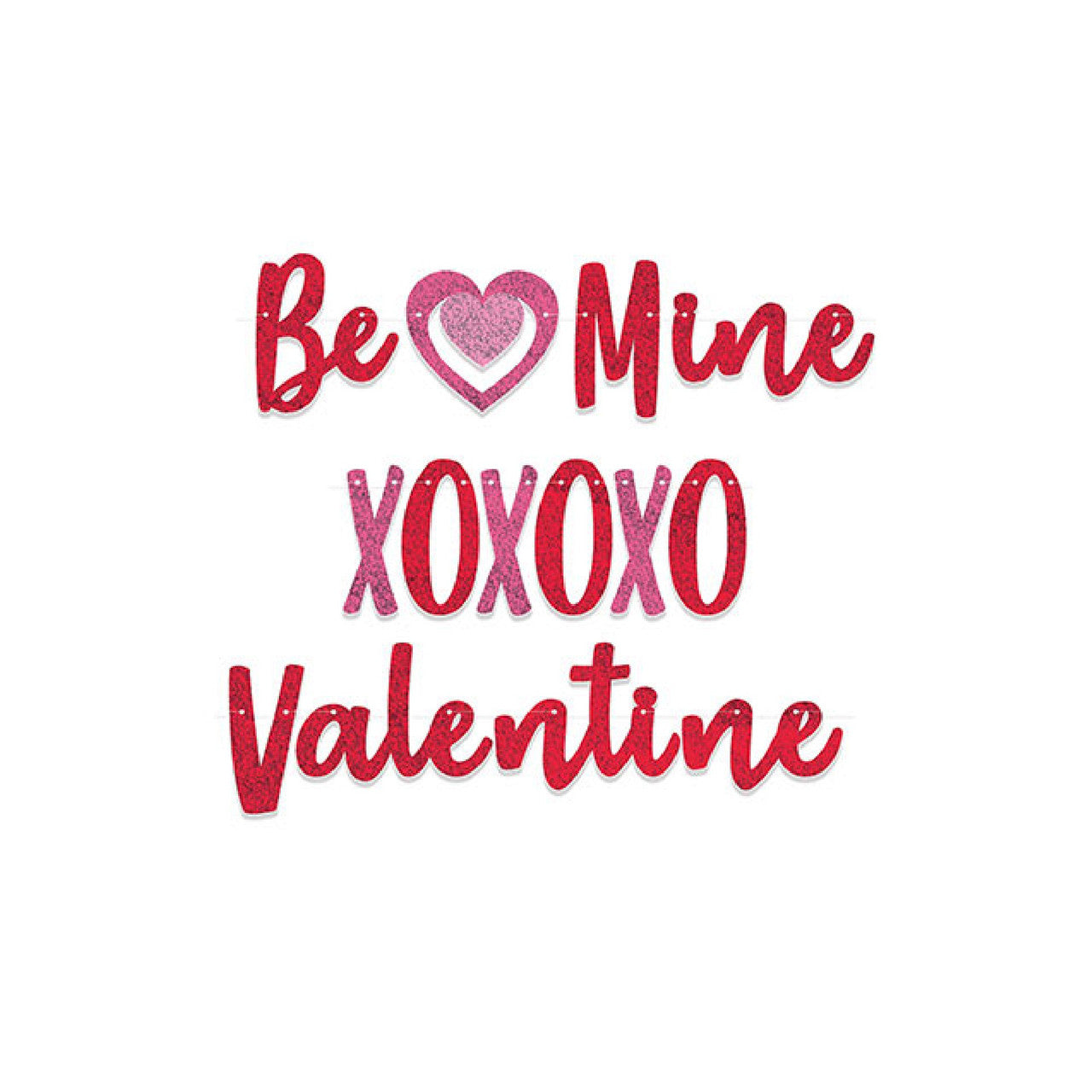 Set of 12 Valentine Streamer Banner 12" for Valentines Decor