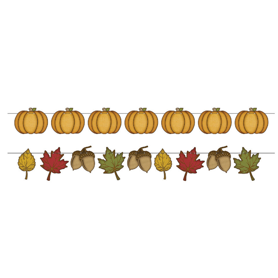 Fall Streamers Rustic Pack of 12 Autumn Party Decor