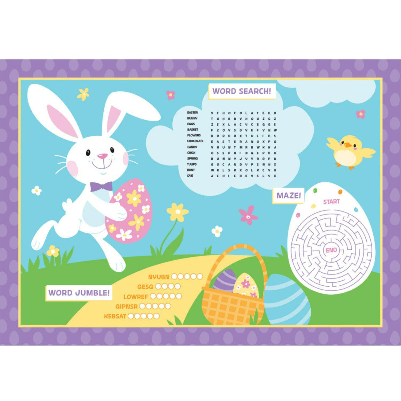 Easter Rectangular Disposable Placemats 14.25" (Pack of 96)