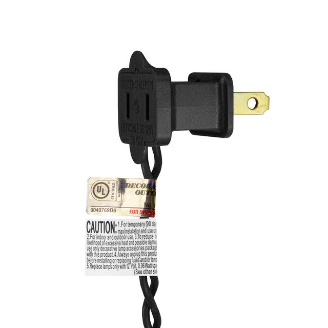 Halloween 24&quot; Wreath Artificial Pre-Lit Black with Orange Lights