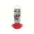 Painted Chinned Hummingbird Feeder 10" Clear Red Glass