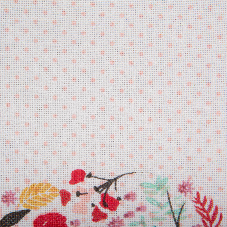 Floral Heart Bon Appetit Polka Dot Cotton Table Runner 72 Inches