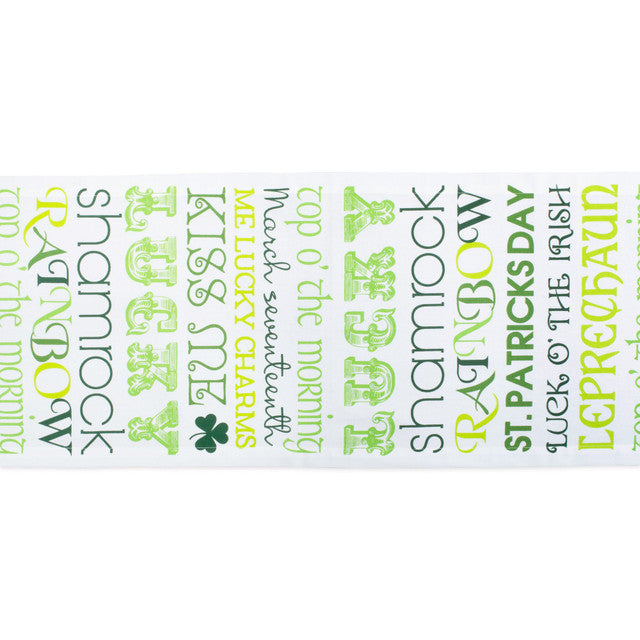 Shamrock Rainbow St Patricks Day Table Runner 72" For Home Decoration