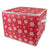 Snowflake Print Large Ornament Storage Bag, 16" Red and White