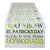 Boxed Shamrocks St Patricks Day Tablecloth 60" White and Green