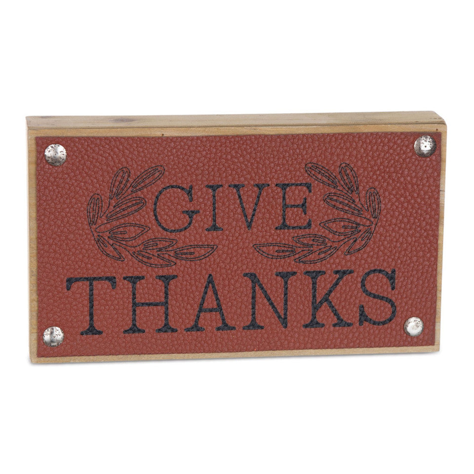 Set of 6 Fall Harvest Mini Wall Signs 7&quot; Give Thanks &amp; Thankful Rustic Autumn Decor