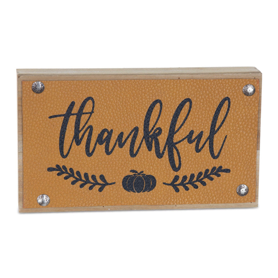 Set of 6 Fall Harvest Mini Wall Signs 7&quot; Give Thanks &amp; Thankful Rustic Autumn Decor