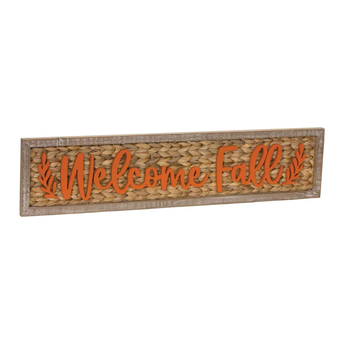 Welcome Fall Harvest Wall Sign 32&quot; Large Brown and Orange Rustic Autumn Decor
