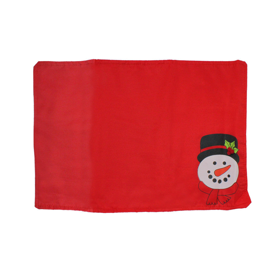 Snowman Pouch with Christmas Place Mats Set