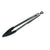 12 Inch Silicone Stainless Steel BBQ Tongs with Non-Slip Grip (Black)