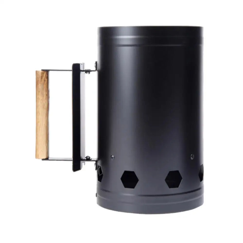 Fast Charcoal Ignition Barrel Carbon Stove Outdoor Barbecue Fire Starter Bucket for Outdoor Convenience Black