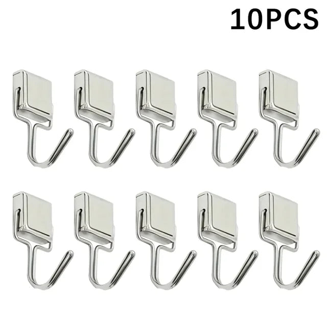 Heavy Duty Magnetic Hangers 10 Pack for Keys, Tools, Utensils & More