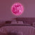 Moon Wall Sticker Glow In The Dark Fluorescent Sticker 5CM, PVC Home Kids Room Decals Wall Decor (Pink)