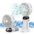 Portable Electric Fan Mini Air Conditioner 2000mAh (White)