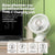 Rechargeable LED Light Fan 8000mAh, Portable Cooling Fan for Camping, Home & Desk (White)