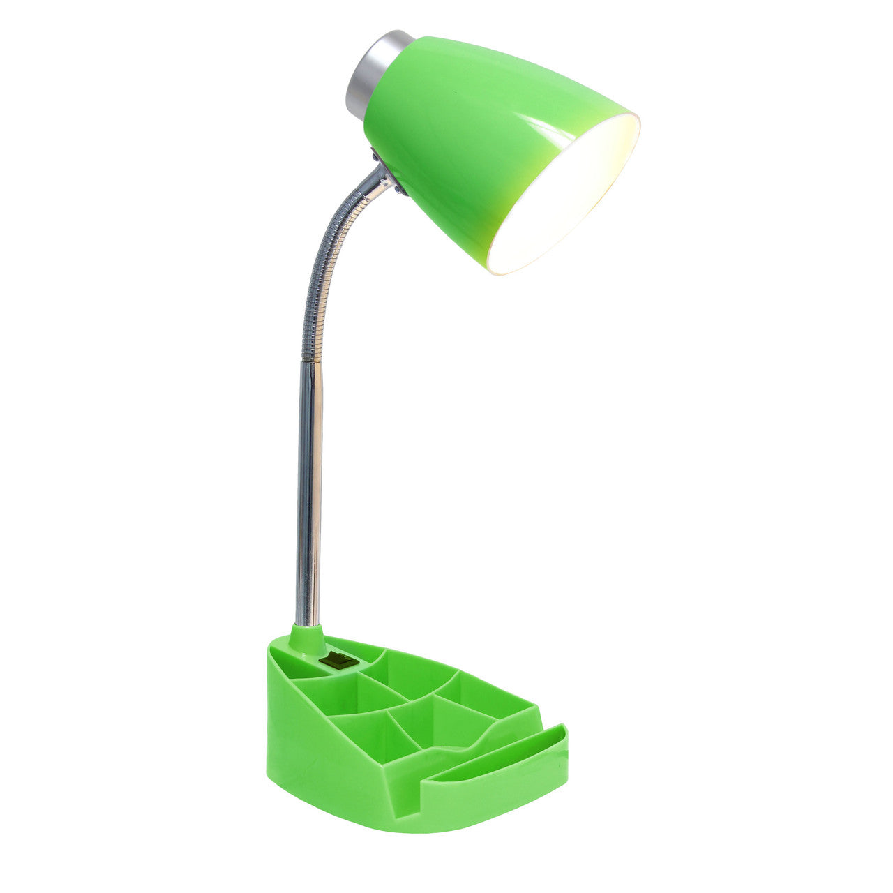 Gooseneck Desk Lamp iPad Stand Organizer (Green)