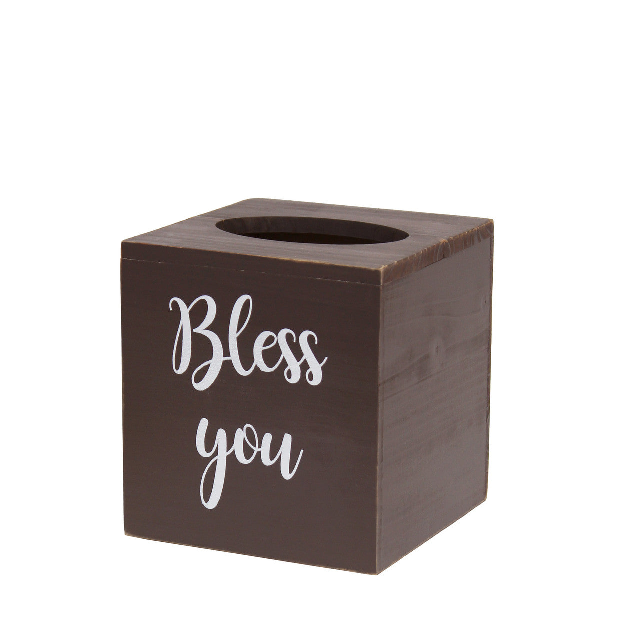 Bless You Design Wooden Tissue Box Cover