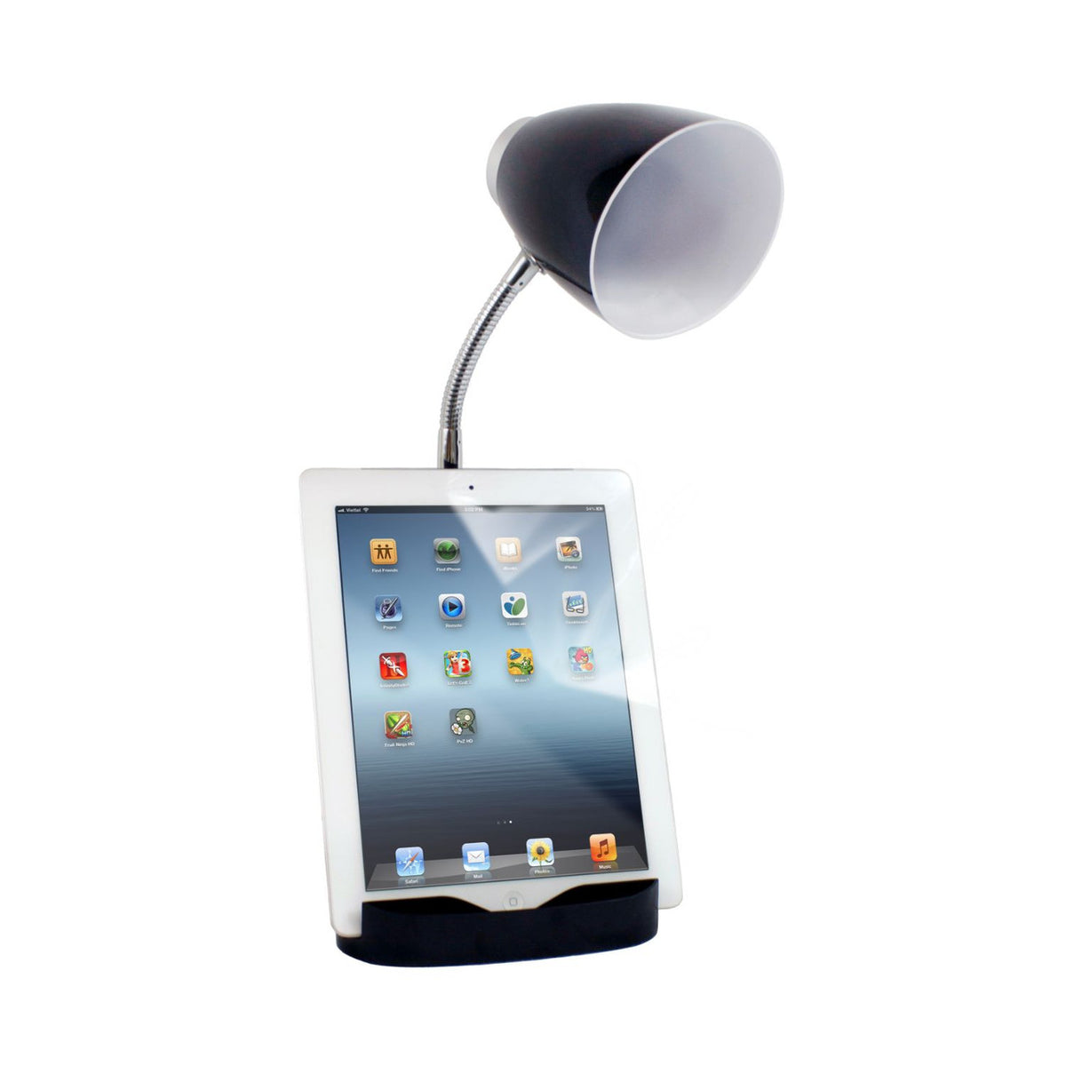 Adjustable Gooseneck Desk Lamp Organizer Stand 18.5&quot; (Black)